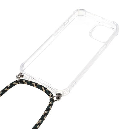 For iPhone 16 Pro Max Crossbody Case Acrylic + TPU Transparent Phone Cover Reinforced Corners