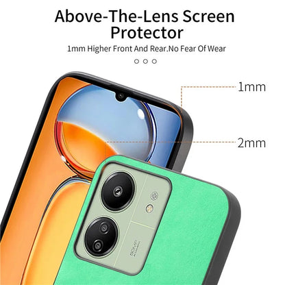 For Xiaomi Poco C65 4G  /  Redmi 13C 4G Leather Back Case Compatible with MagSafe Skin-Touch Phone Cover