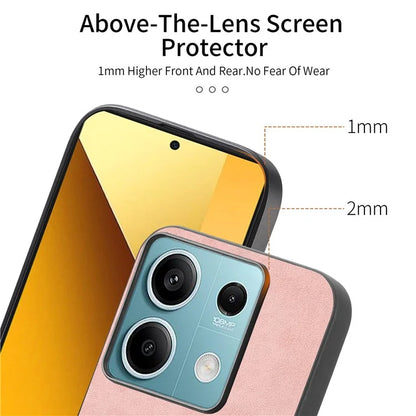 For Xiaomi Redmi Note 13 5G Leather Back Case Compatible with MagSafe Skin-Touch Phone Cover