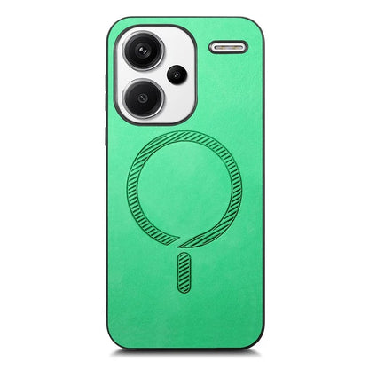 For Xiaomi Redmi Note 13 Pro+ 5G Leather Back Case Compatible with MagSafe Skin-Touch Phone Cover