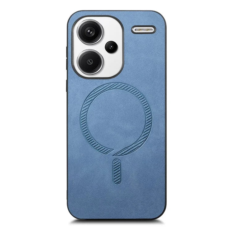 For Xiaomi Redmi Note 13 Pro+ 5G Leather Back Case Compatible with MagSafe Skin-Touch Phone Cover