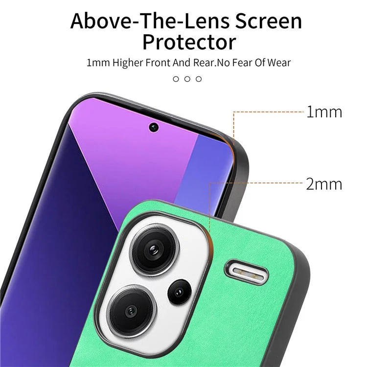 For Xiaomi Redmi Note 13 Pro+ 5G Leather Back Case Compatible with MagSafe Skin-Touch Phone Cover