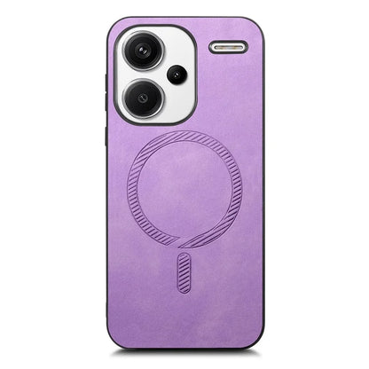 For Xiaomi Redmi Note 13 Pro+ 5G Leather Back Case Compatible with MagSafe Skin-Touch Phone Cover