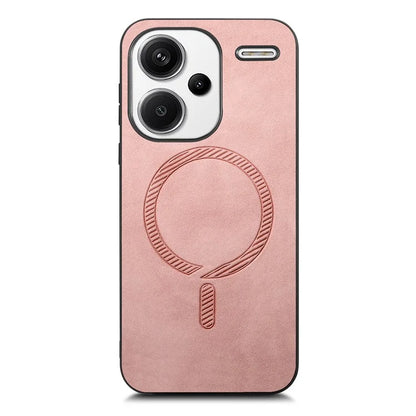 For Xiaomi Redmi Note 13 Pro+ 5G Leather Back Case Compatible with MagSafe Skin-Touch Phone Cover