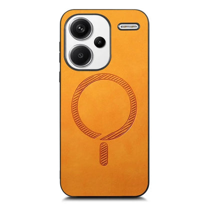 For Xiaomi Redmi Note 13 Pro+ 5G Leather Back Case Compatible with MagSafe Skin-Touch Phone Cover