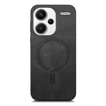 For Xiaomi Redmi Note 13 Pro+ 5G Leather Back Case Compatible with MagSafe Skin-Touch Phone Cover