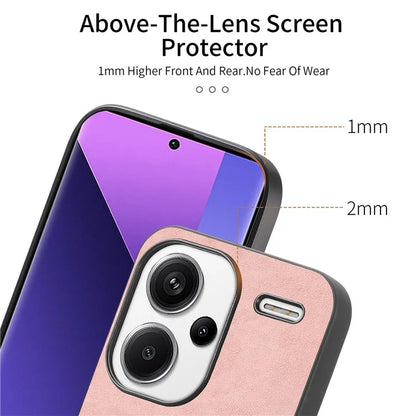 For Xiaomi Redmi Note 13 Pro+ 5G Leather Back Case Compatible with MagSafe Skin-Touch Phone Cover