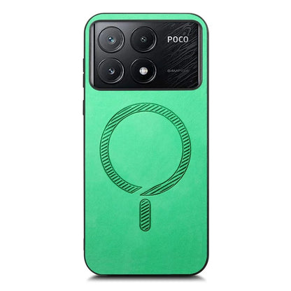 For Xiaomi Poco X6 Pro 5G  /  Redmi K70E 5G Leather Back Case Compatible with MagSafe Skin-Touch Phone Cover