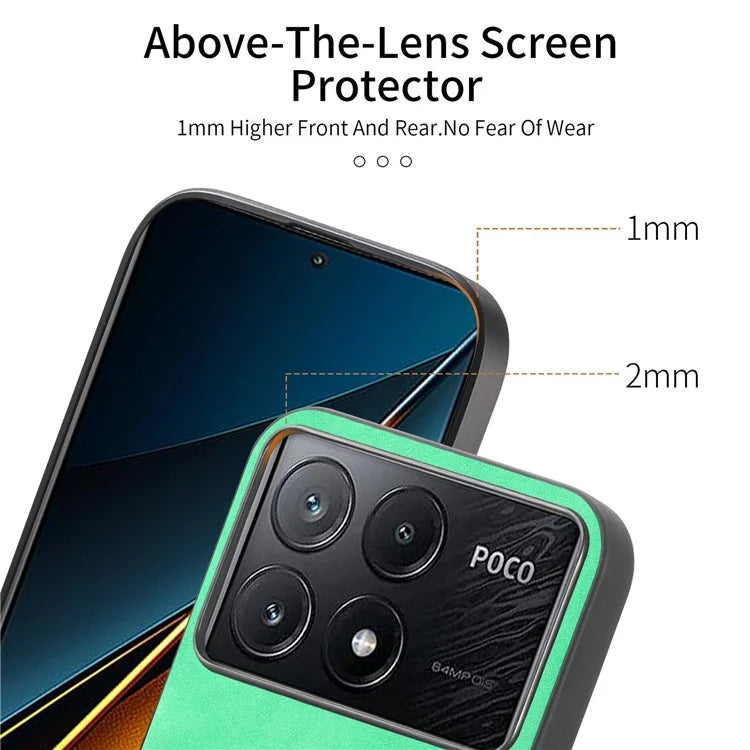 For Xiaomi Poco X6 Pro 5G  /  Redmi K70E 5G Leather Back Case Compatible with MagSafe Skin-Touch Phone Cover
