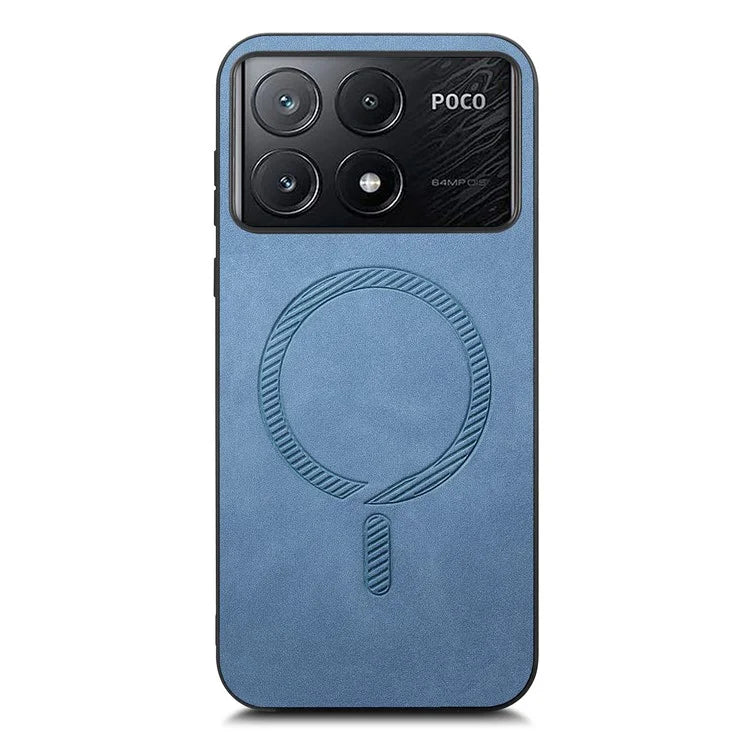 For Xiaomi Poco X6 Pro 5G  /  Redmi K70E 5G Leather Back Case Compatible with MagSafe Skin-Touch Phone Cover