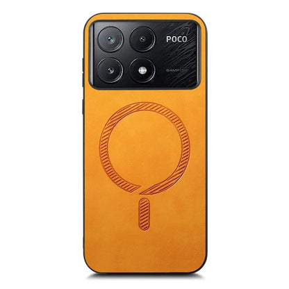 For Xiaomi Poco X6 Pro 5G  /  Redmi K70E 5G Leather Back Case Compatible with MagSafe Skin-Touch Phone Cover