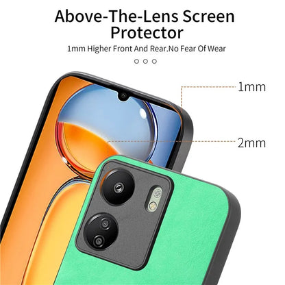 For Xiaomi Redmi 13C 5G  /  13C 4G  /  13R 5G  /  Poco M6 5G Leather Back Case Compatible with MagSafe Skin-Touch Phone Cover
