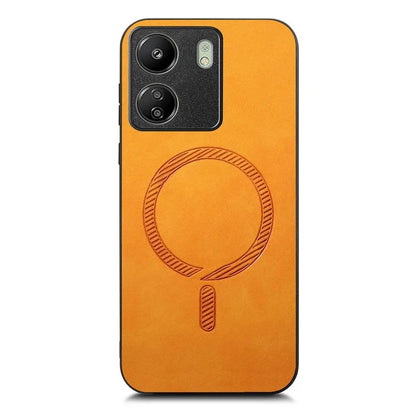 For Xiaomi Redmi 13C 5G  /  13C 4G  /  13R 5G  /  Poco M6 5G Leather Back Case Compatible with MagSafe Skin-Touch Phone Cover