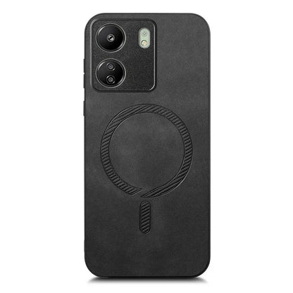 For Xiaomi Redmi 13C 5G  /  13C 4G  /  13R 5G  /  Poco M6 5G Leather Back Case Compatible with MagSafe Skin-Touch Phone Cover