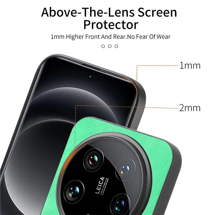 For Xiaomi 14 Ultra Leather Back Case Compatible with MagSafe Skin-Touch Phone Cover