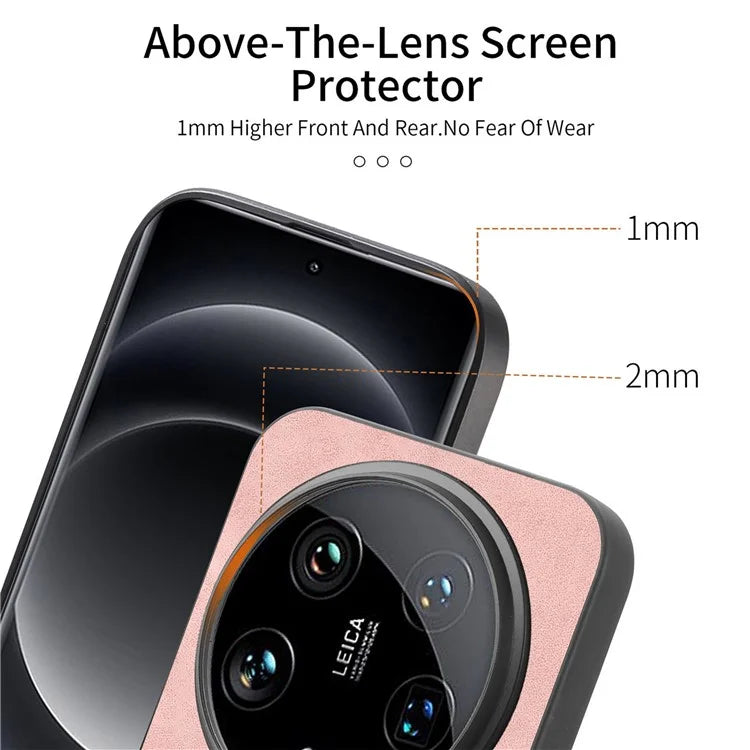 For Xiaomi 14 Ultra Leather Back Case Compatible with MagSafe Skin-Touch Phone Cover