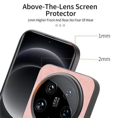 For Xiaomi 14 Ultra Leather Back Case Compatible with MagSafe Skin-Touch Phone Cover