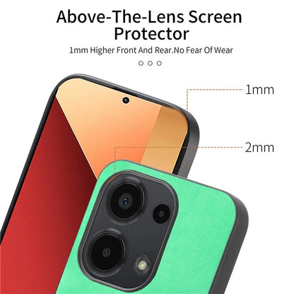 For Xiaomi Poco M6 Pro 4G  /  Redmi Note 13 Pro 4G Leather Back Case Compatible with MagSafe Skin-Touch Phone Cover
