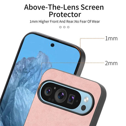 For Google Pixel 9 Pro  /  Pixel 9 Leather Back Case Compatible with MagSafe Skin-Touch Phone Cover