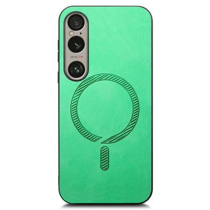 For Sony Xperia 1 VI Leather Back Case Compatible with MagSafe Skin-Touch Phone Cover