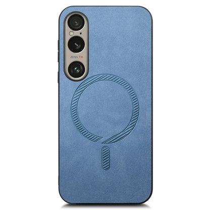 For Sony Xperia 1 VI Leather Back Case Compatible with MagSafe Skin-Touch Phone Cover