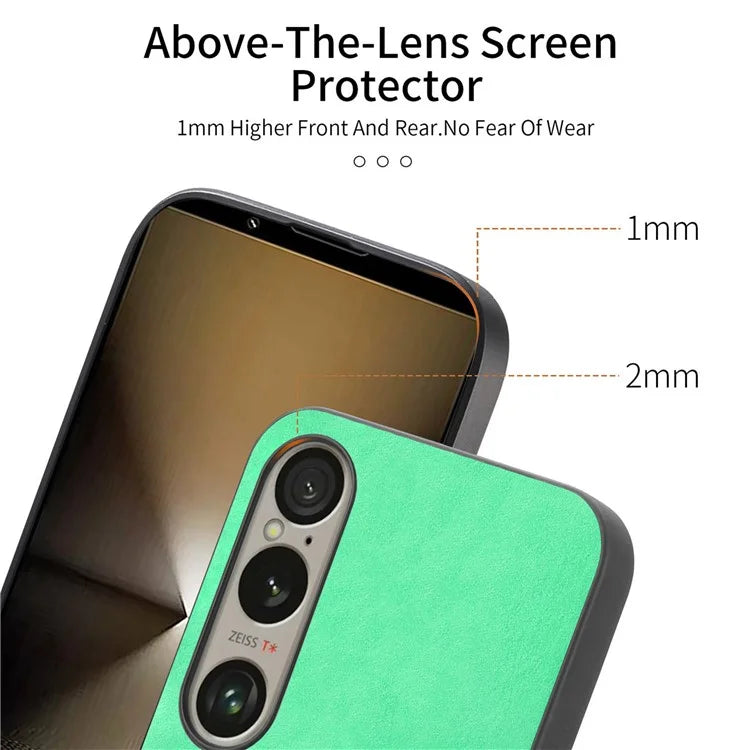 For Sony Xperia 1 VI Leather Back Case Compatible with MagSafe Skin-Touch Phone Cover