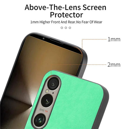 For Sony Xperia 1 VI Leather Back Case Compatible with MagSafe Skin-Touch Phone Cover
