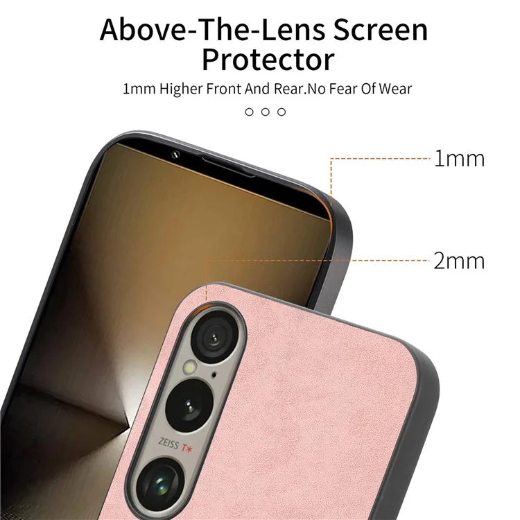 For Sony Xperia 1 VI Leather Back Case Compatible with MagSafe Skin-Touch Phone Cover