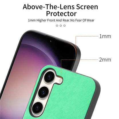 For Samsung Galaxy S23 Leather Back Case Compatible with MagSafe Skin-Touch Phone Cover