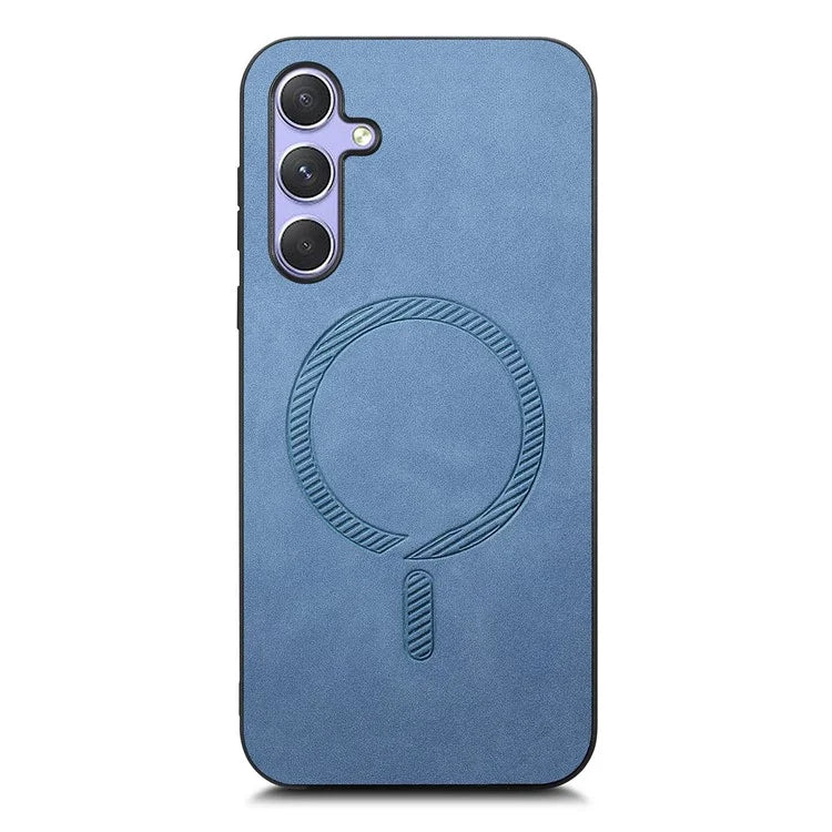 For Samsung Galaxy A54 5G Leather Back Case Compatible with MagSafe Skin-Touch Phone Cover