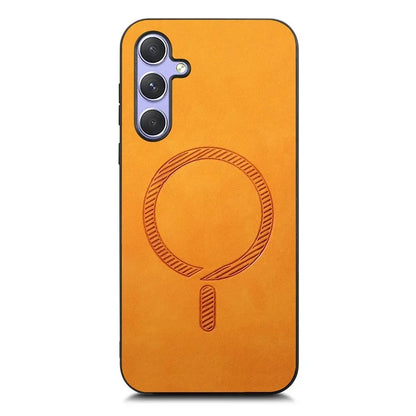 For Samsung Galaxy A54 5G Leather Back Case Compatible with MagSafe Skin-Touch Phone Cover
