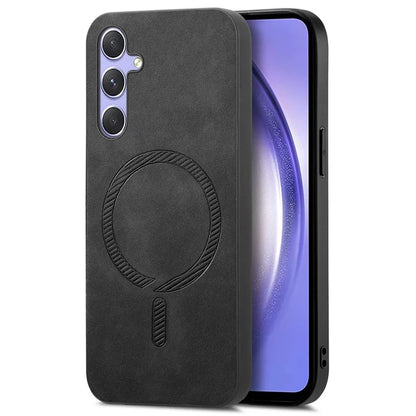 For Samsung Galaxy A54 5G Leather Back Case Compatible with MagSafe Skin-Touch Phone Cover