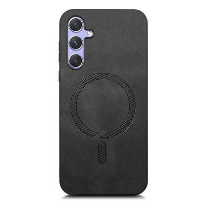 For Samsung Galaxy A54 5G Leather Back Case Compatible with MagSafe Skin-Touch Phone Cover