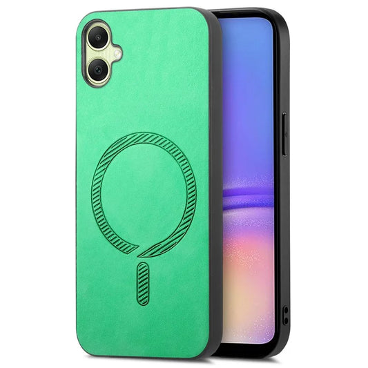 For Samsung Galaxy A05 4G Leather Back Case Compatible with MagSafe Skin-Touch Phone Cover