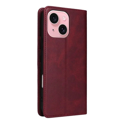 For iPhone 15 Wallet Case RFID Blocking Leather Phone Cover Stand View
