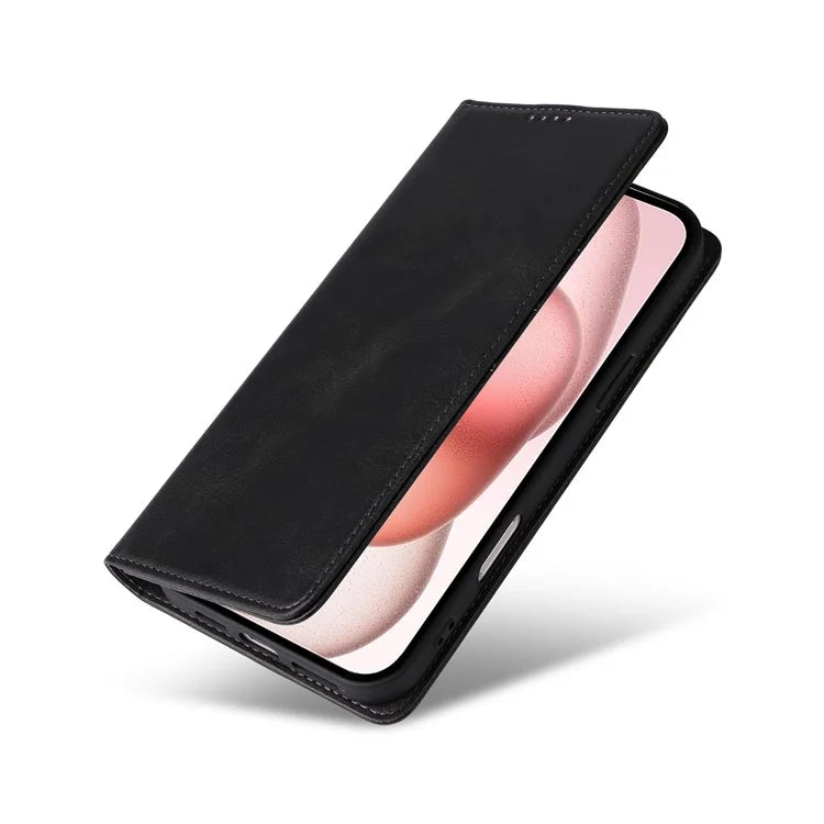 For iPhone 15 Wallet Case RFID Blocking Leather Phone Cover Stand View
