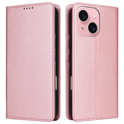 For iPhone 15 Wallet Case RFID Blocking Leather Phone Cover Stand View