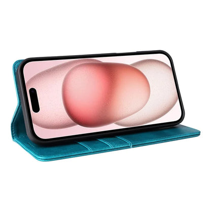 For iPhone 15 Wallet Case RFID Blocking Leather Phone Cover Stand View