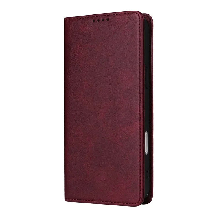 For iPhone 15 Pro Case RFID Blocking Phone Leather Cover Magnetic Closing