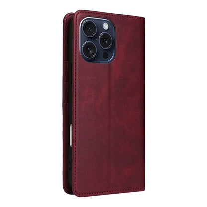 For iPhone 15 Pro Case RFID Blocking Phone Leather Cover Magnetic Closing
