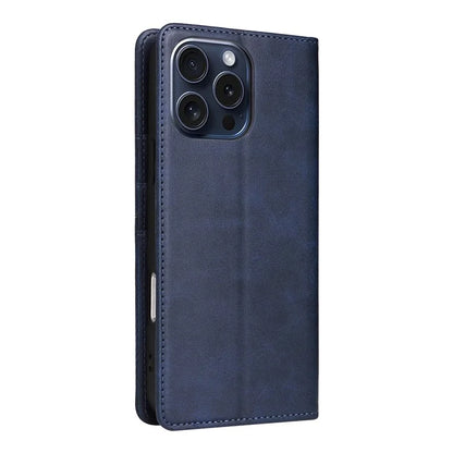 For iPhone 15 Pro Case RFID Blocking Phone Leather Cover Magnetic Closing