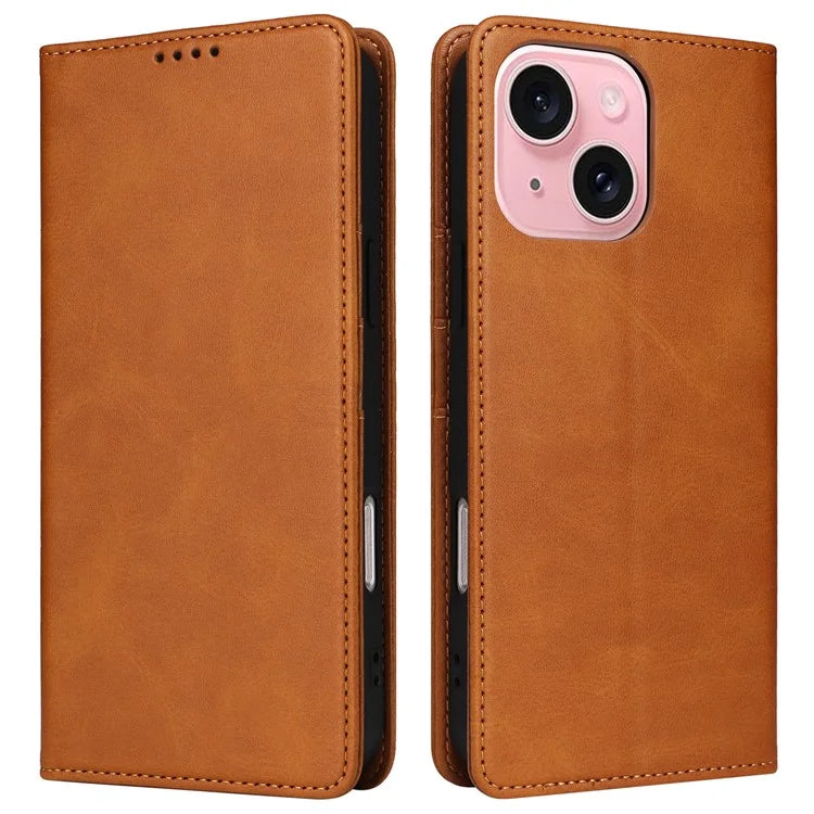 For iPhone 15 Plus / 14 Plus Case RFID Blocking PU Leather Wallet Stand Cover