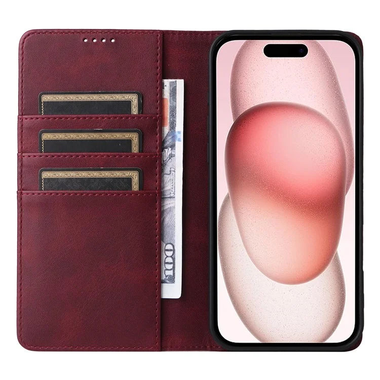 For iPhone 15 Plus / 14 Plus Case RFID Blocking PU Leather Wallet Stand Cover