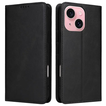 For iPhone 15 Plus / 14 Plus Case RFID Blocking PU Leather Wallet Stand Cover