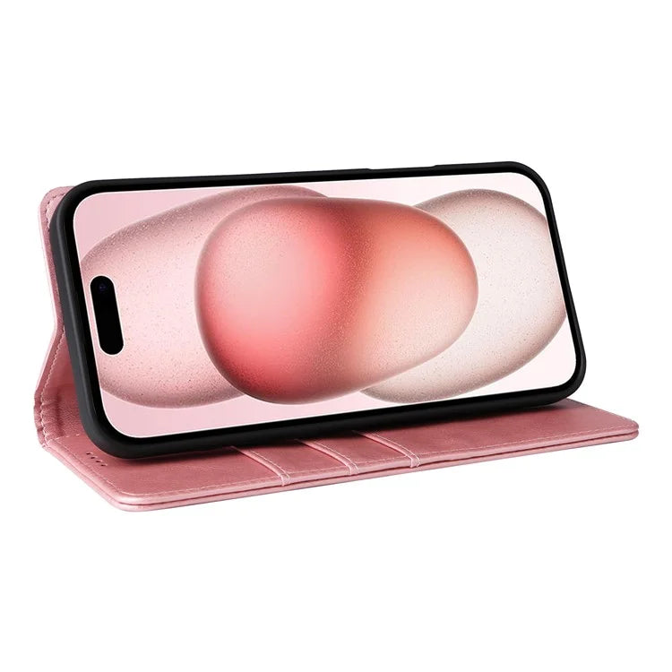 For iPhone 15 Plus / 14 Plus Case RFID Blocking PU Leather Wallet Stand Cover
