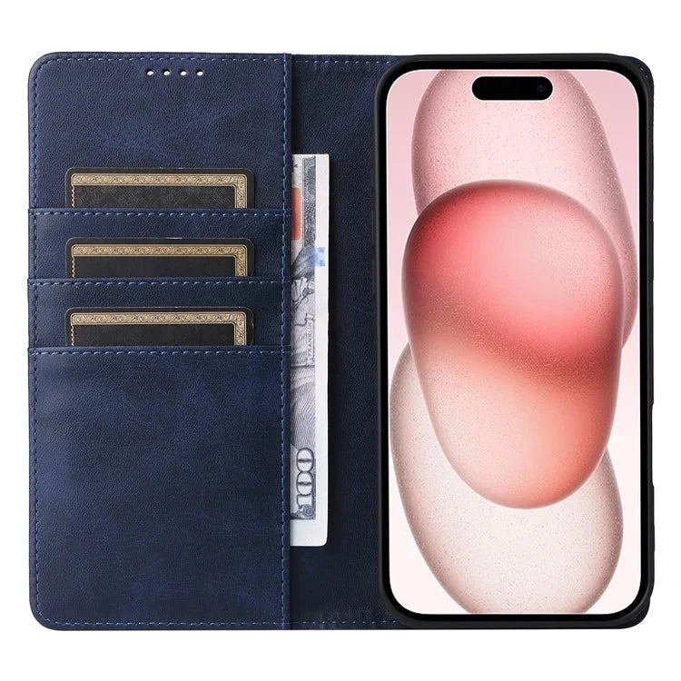 For iPhone 15 Plus / 14 Plus Case RFID Blocking PU Leather Wallet Stand Cover