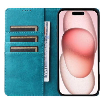 For iPhone 15 Plus / 14 Plus Case RFID Blocking PU Leather Wallet Stand Cover
