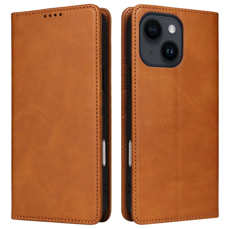 For iPhone 14 / 13 Case RFID Blocking PU Leather Phone Wallet Cover