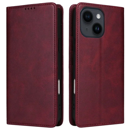 For iPhone 14 / 13 Case RFID Blocking PU Leather Phone Wallet Cover