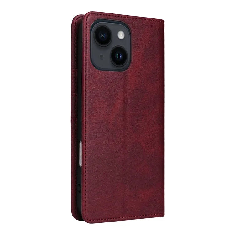 For iPhone 14 / 13 Case RFID Blocking PU Leather Phone Wallet Cover